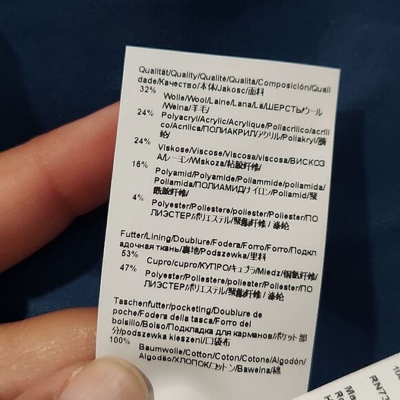 Hugo Boss Julira Tweed Suit Jacket In Pilot Fantasy Fringe Collar Sz 10 - Picture 14 of 15